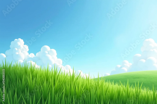texture grass blue sky serene