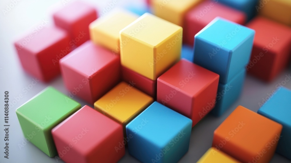 Colorful Cubes Abstract Composition: A vibrant arrangement of geometric shapes in various colors. Colorful Cubes Abstract Composition: A vibrant arrangement of geometric shapes in various colors.
