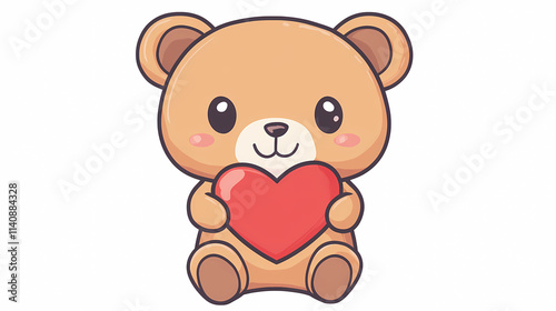 Heartwarming Gift: Teddy Bear with Red Heart