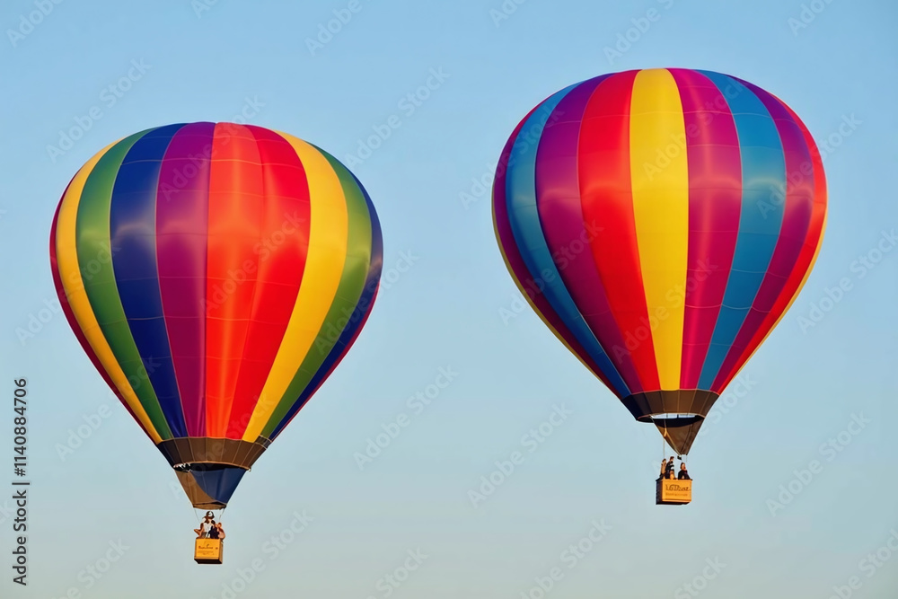 Fototapeta premium two balloons part colorful celebration