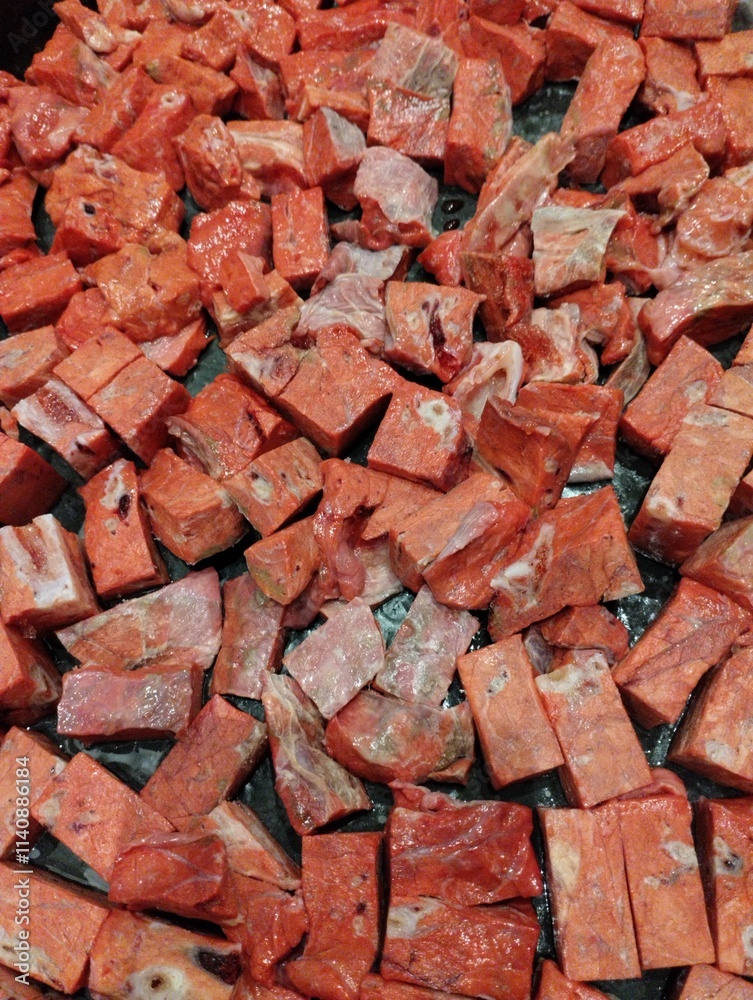 beef offal, meat preparations for animal feed, pieces of beef lung