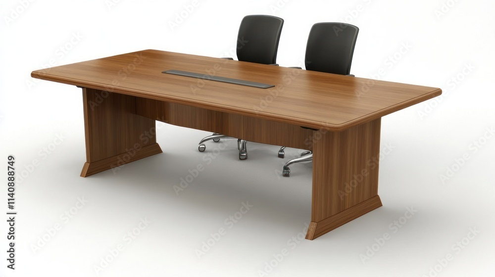 Modern Wooden Conference Table with Two Chairs Modern Wooden Conference Table with Two Chairs