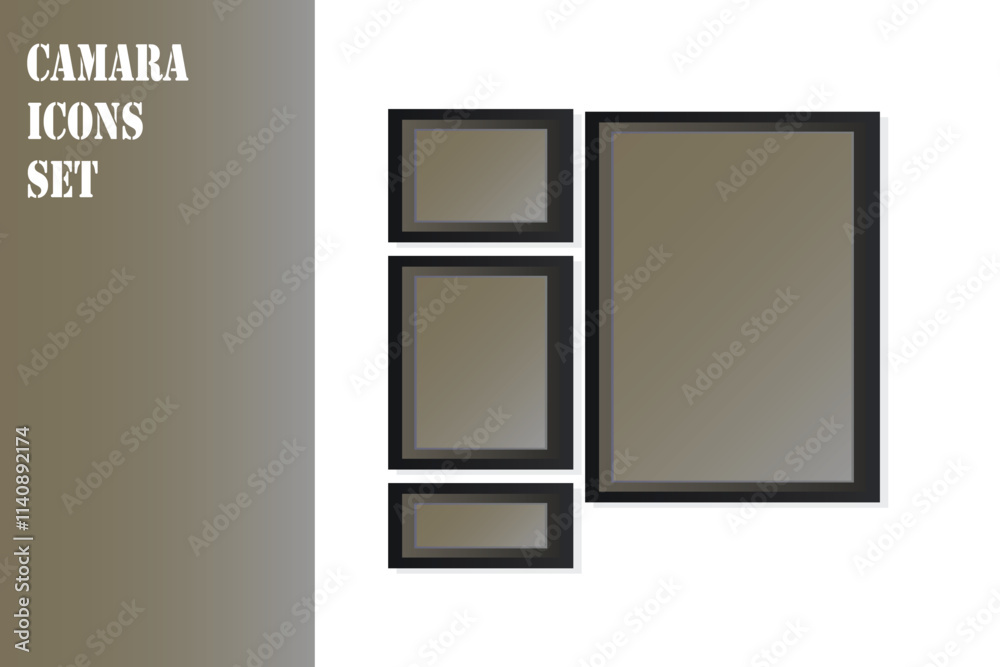 camara icons set