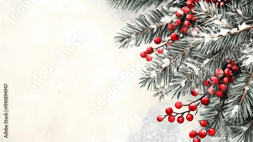 Snowy Christmas: A Beautifully Decorated Tree in the Winter Chill