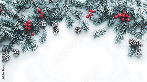 Holiday Magic: Snowy Scene with a Beautiful Christmas Tree