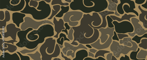 vector duck hunting camouflage pattern, seamless pattern, camo pattern. Desert camouflage
