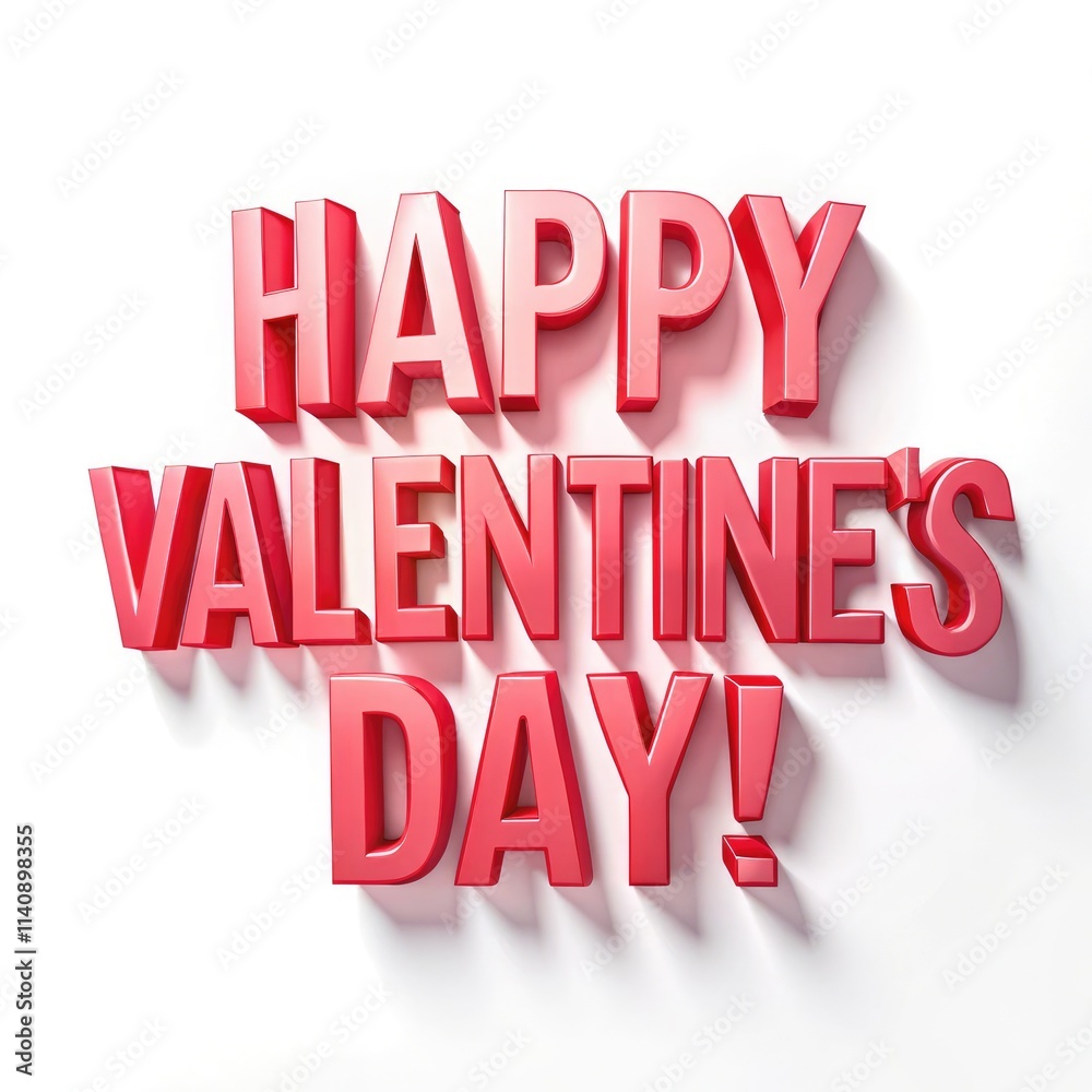 Celebrate Love With Vibrant Happy Valentine's Day Message in Bold Red. Generative AI Celebrate Love With Vibrant Happy Valentine's Day Message in Bold Red. Generative AI