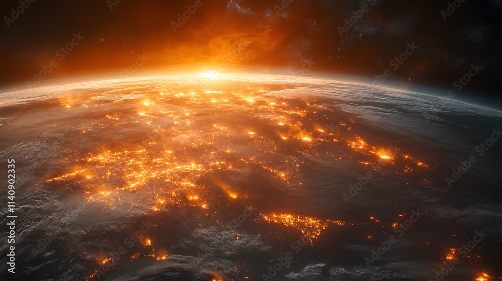 Earthrise: Fiery Dawn from Space Earthrise: Fiery Dawn from Space