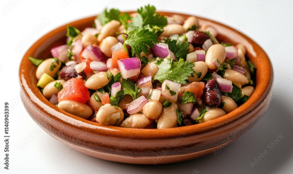 A bowl of beans and vegetables