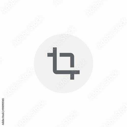 crop tool icon sign vector