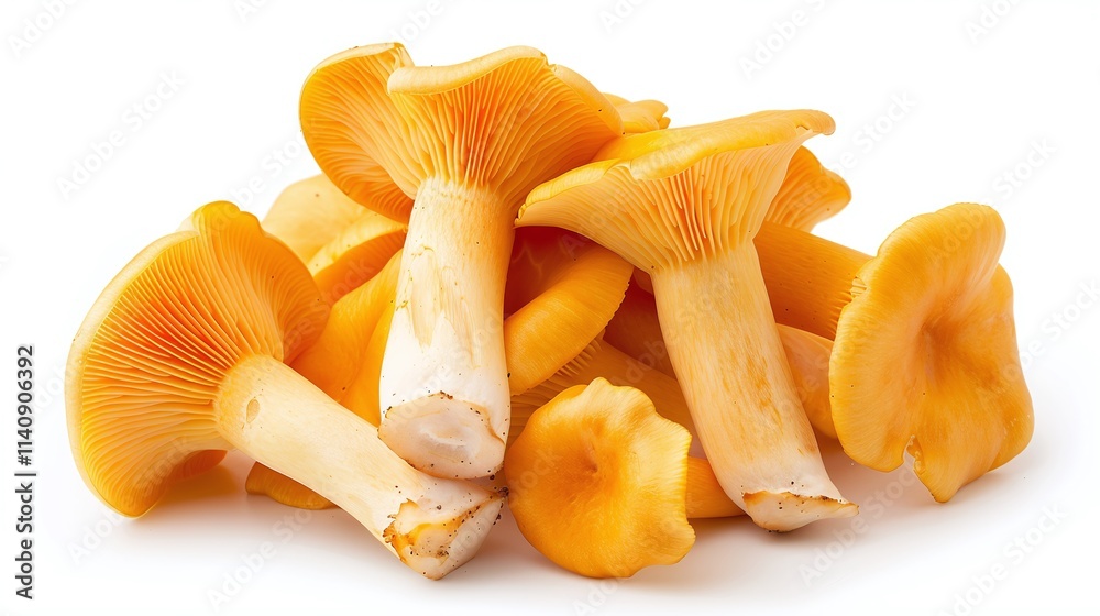 Chanterelle Mushrooms on White Background, Fresh Cantharellus Cibarius, Raw Ingredient, Food Photography, Copy Space for Text or Design, Horizontal Format.
Chanterelle Mushrooms on White Background, Fresh Cantharellus Cibarius, Raw Ingredient, Food Photography, Copy Space for Text or Design, Horizontal Format.