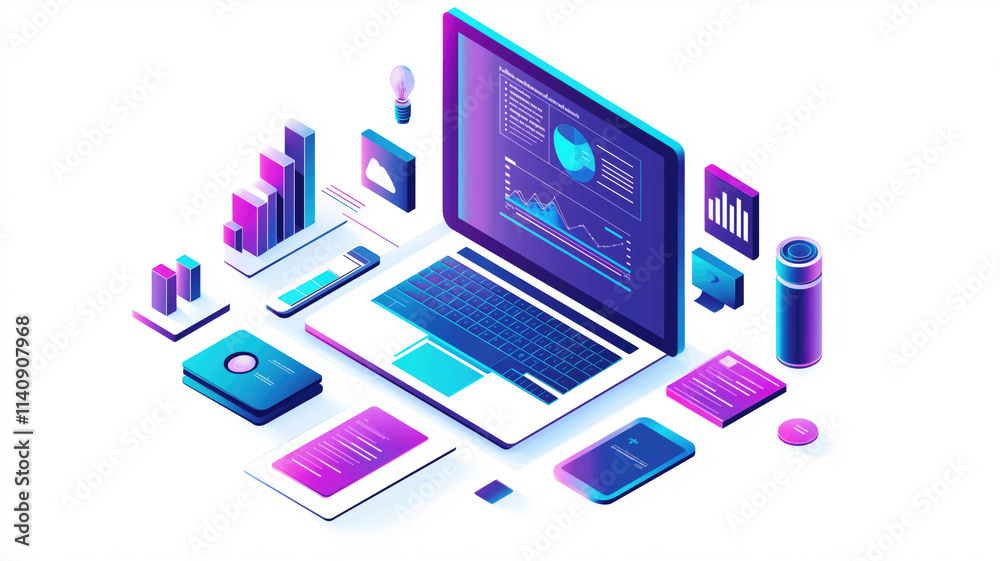 Business materials, tablet and PC, business intelligence Business materials, tablet and PC, business intelligence