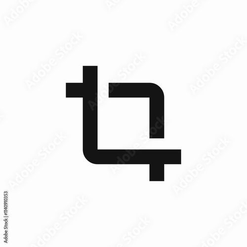 crop tool icon sign vector