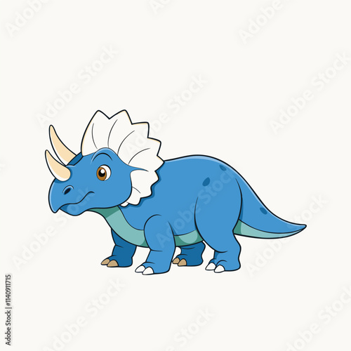 Hand Drawn T-Rex Dinosaur, Sketch dinosaur triceratops vector illustration. Natural prehistoric extinct animal of the Jurassic period.