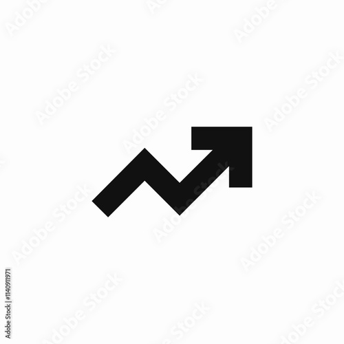 statistics arrow ascending icon sign vector