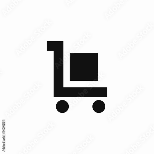 warehouse trolley icon sign vector