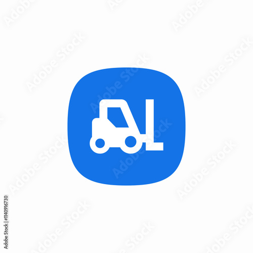 fork lift icon sign vector