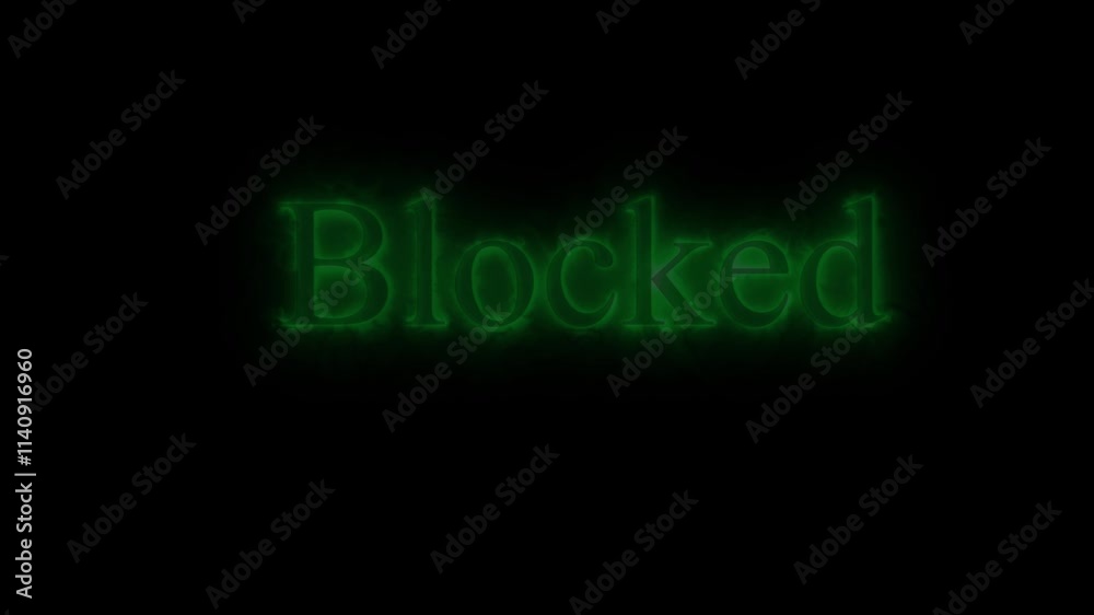 neon blocked icon animation video 4k