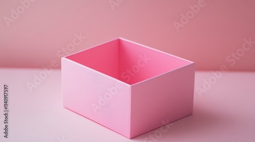 Soft Pink Box Resting on a Pastel Surface, Inviting Creativity and Imagination in a Serene Setting, Perfect for Gifts and Storage Solutions