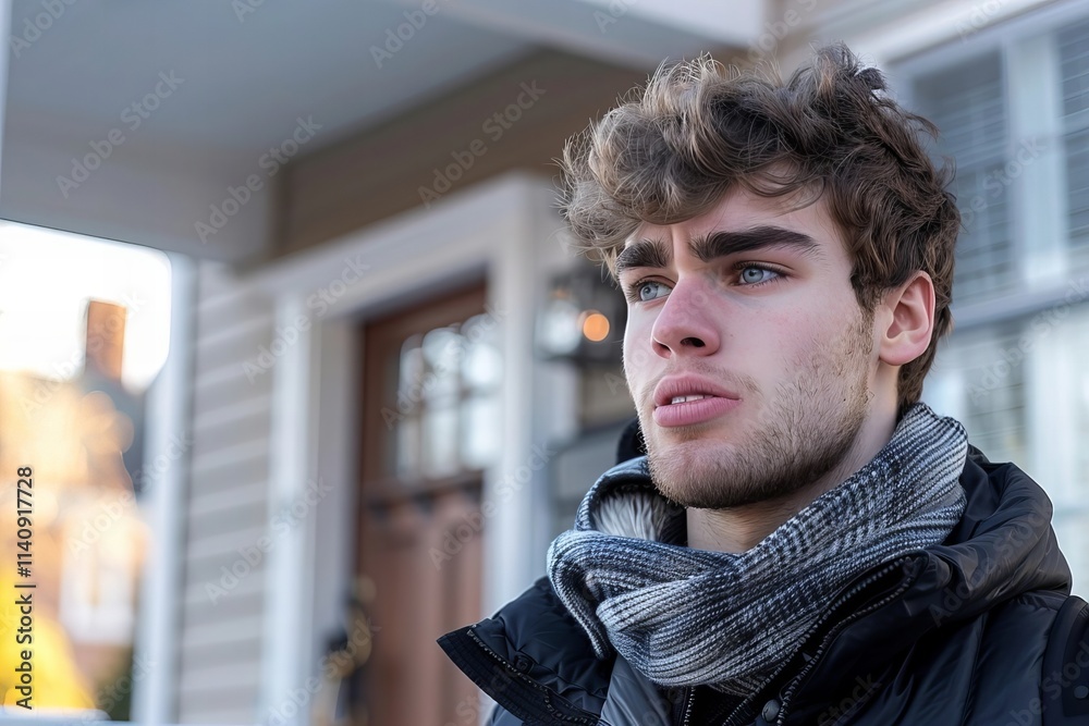 Naklejka premium Lost Key, Locked Out of House