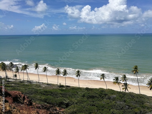 Vista do mirante da praia de coqueirinho, Paraíba, nordeste do Brasil