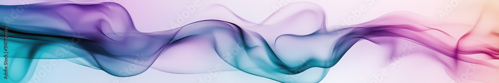 Fototapeta premium Abstract fluid waves in pastel gradient hues