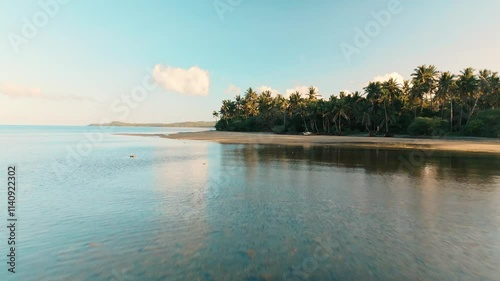 Fast Zoom In Remote Island Beach in the Philippines