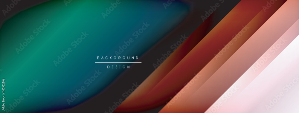 Obraz premium Dynamic shadow lines with gradient colors geometric background
