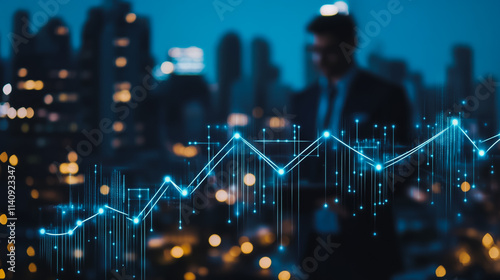 Wallpaper Mural Abstract businesswoman stands on the peak of success Smart digital city with connection cyber security network reciprocity over the cityscape future wireless digital city and social media networking

 Torontodigital.ca