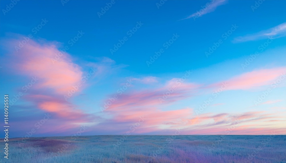 A scene of colorful clouds magically flowing over a blue sky, emitting colorful light. A scene of colorful clouds magically flowing over a blue sky, emitting colorful light.