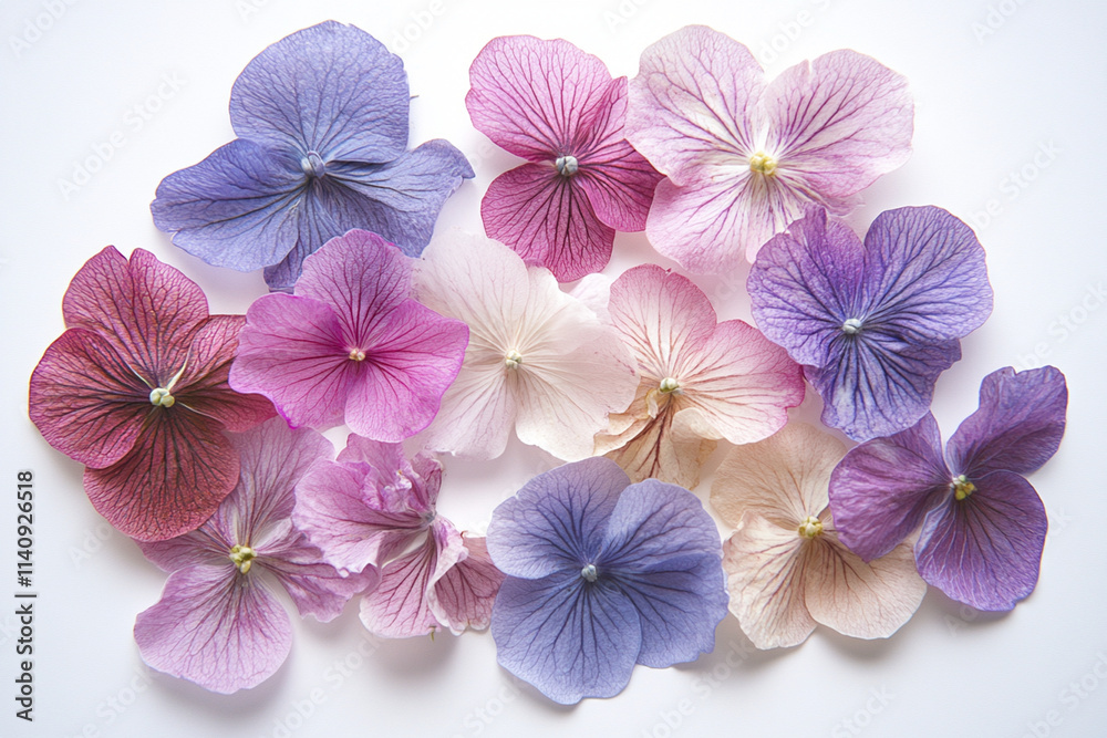 Obraz premium Beautiful Blossoms Isolated on a White Background - Floral Elegance