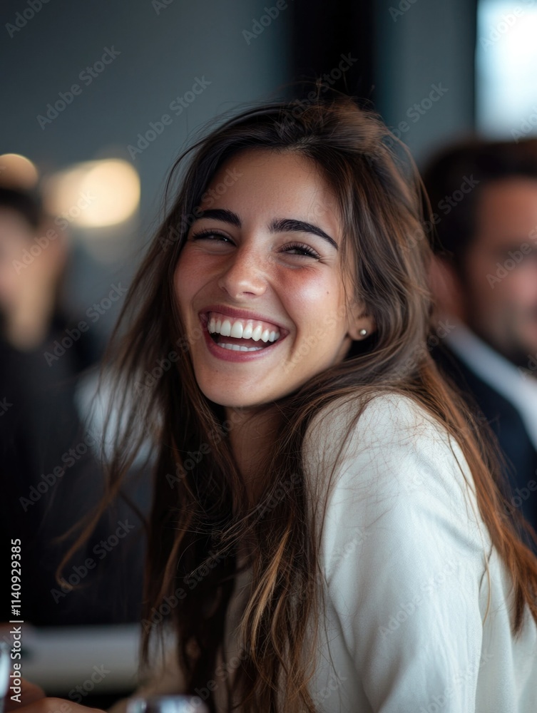 Joyful Woman Smiling at Camera Joyful Woman Smiling at Camera