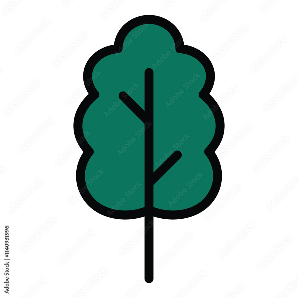 Leaf Flat Icon Isolated On White Background Leaf Flat Icon Isolated On White Background