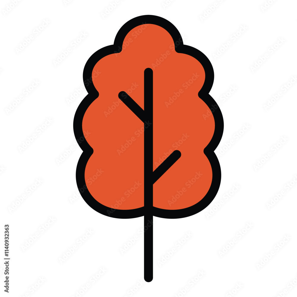 Leaf Flat Icon Isolated On White Background Leaf Flat Icon Isolated On White Background