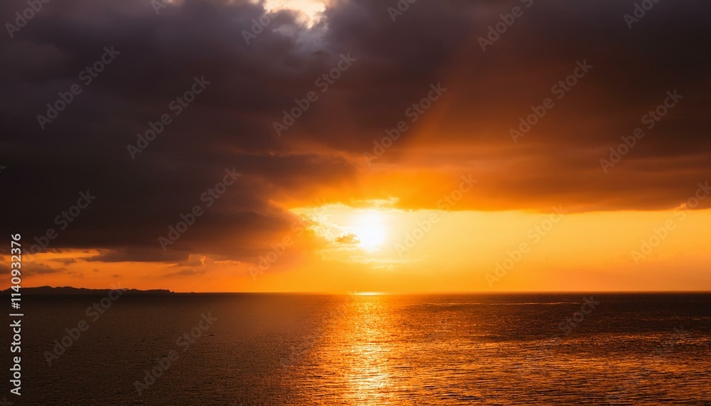 Intense sunlight beneath a stormy sky, a dramatic scene of light and dark Intense sunlight beneath a stormy sky, a dramatic scene of light and dark