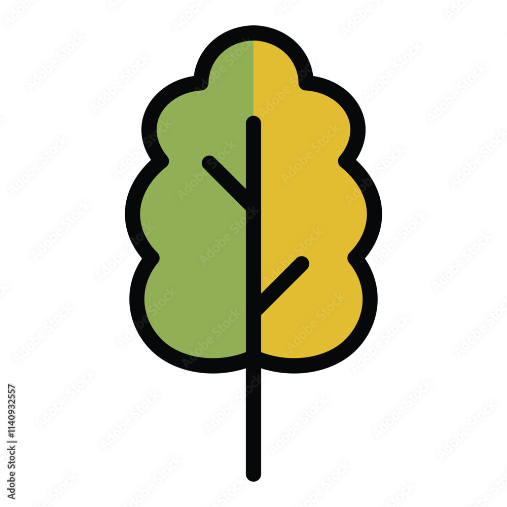 Leaf Flat Icon Isolated On White Background Leaf Flat Icon Isolated On White Background