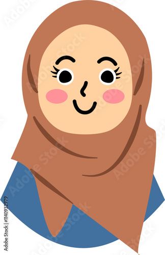 Muslim girl with hijab style