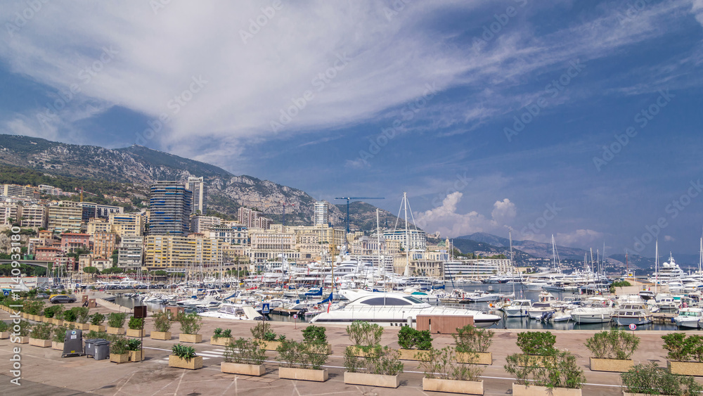 Monte Carlo Port Hercule panorama timelapse hyperlapse.