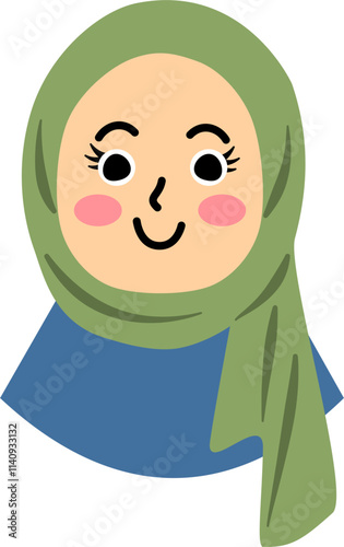 Muslim girl with hijab style