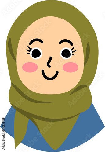 Muslim girl with hijab style 