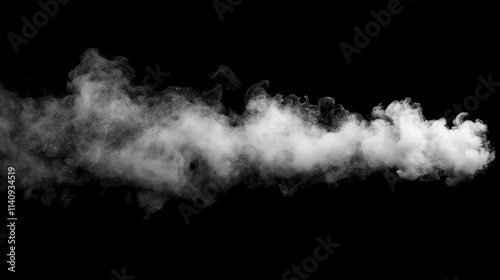 A black and white image of smoke on a black background