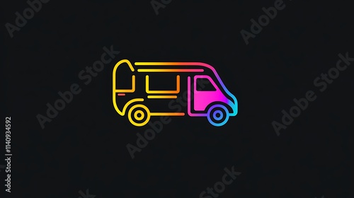  A vibrant, colorful logo for a food truck