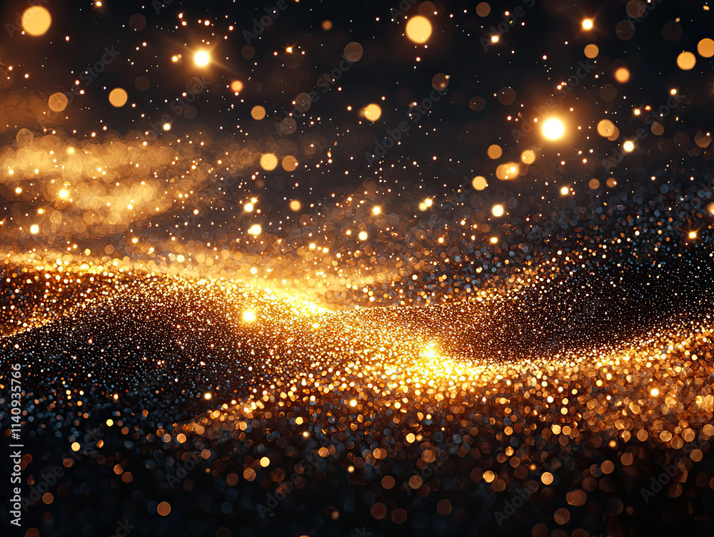 Fototapeta premium abstract background sparkly golden and black