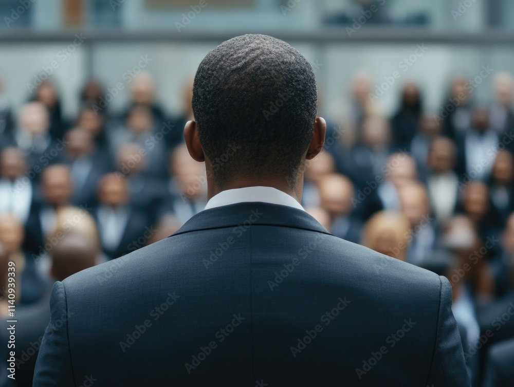 Politician Addressing Crowd Politician Addressing Crowd
