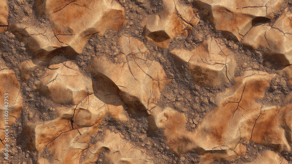 Fototapeta premium Dirt floor with some pebbles