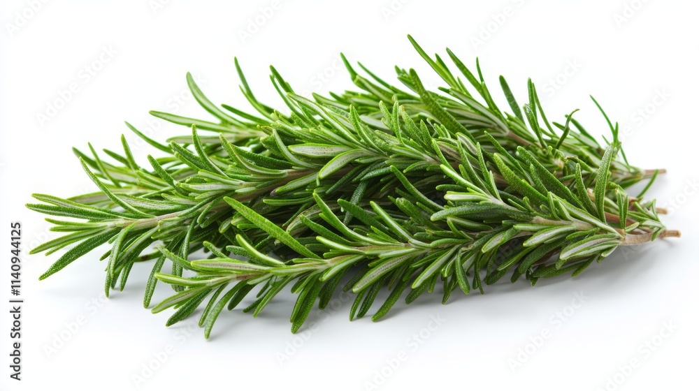 Fototapeta premium A bunch of fresh rosemary on a white background