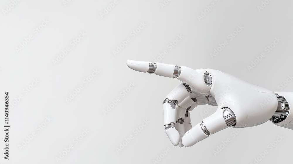 Futuristic Robotic Hand Pointing Towards an Unseen Destination Futuristic Robotic Hand Pointing Towards an Unseen Destination