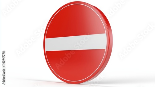 Free Download A red and white sign with a white stripe on it - GFXLoad