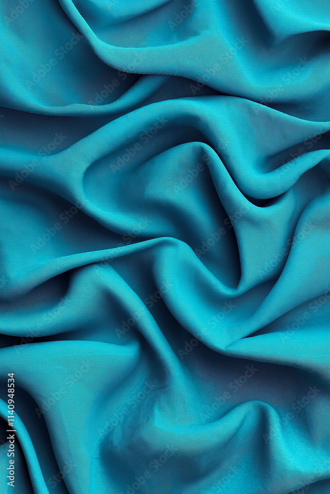 Fototapeta premium A close up shot of a blue fabric with folds