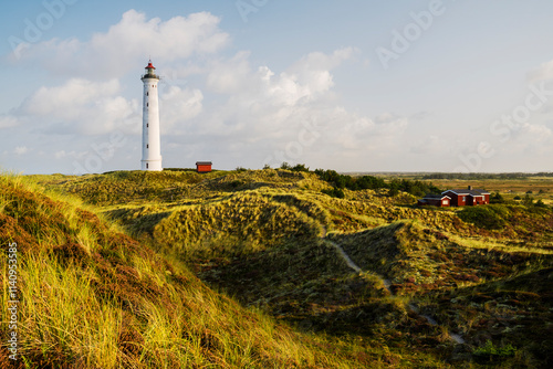 Lyngvig Leuchtturm, Hvide Sande, Ringkjobing, Dänemark photo